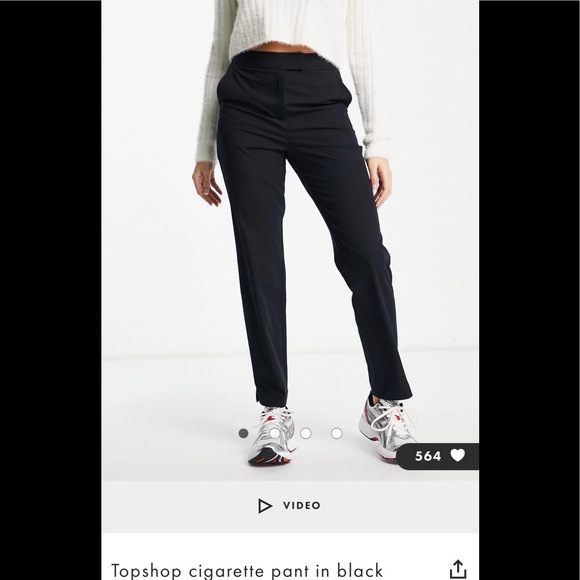 Topshop cigarette pant in black - Picture 1 of 4